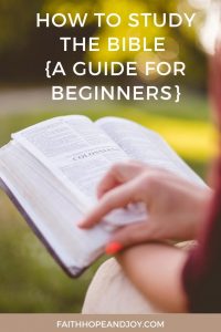How to study the Bible for beginners