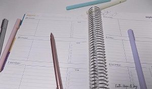 Weekly layout for the Erin Condren Academic planner