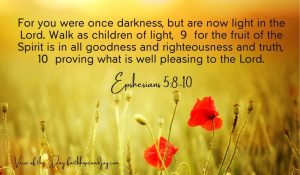 Ephesians 5:8-10 Walking in the spirit