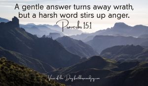 Proverbs 15:1 Gentle words