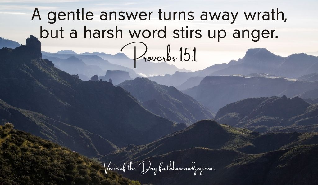 Proverbs 15:1 Gentle words