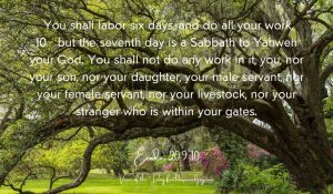 Exodus 20:9-10 Rest on the Sabbath